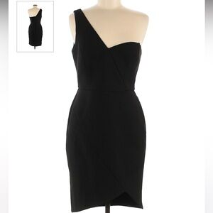 BCBGMAXAZRIA Black One Shoulder Mini Cocktail dress